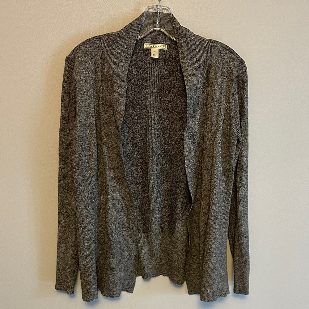 Dana Buchanan Charcoal Open Front Cardigan size medium